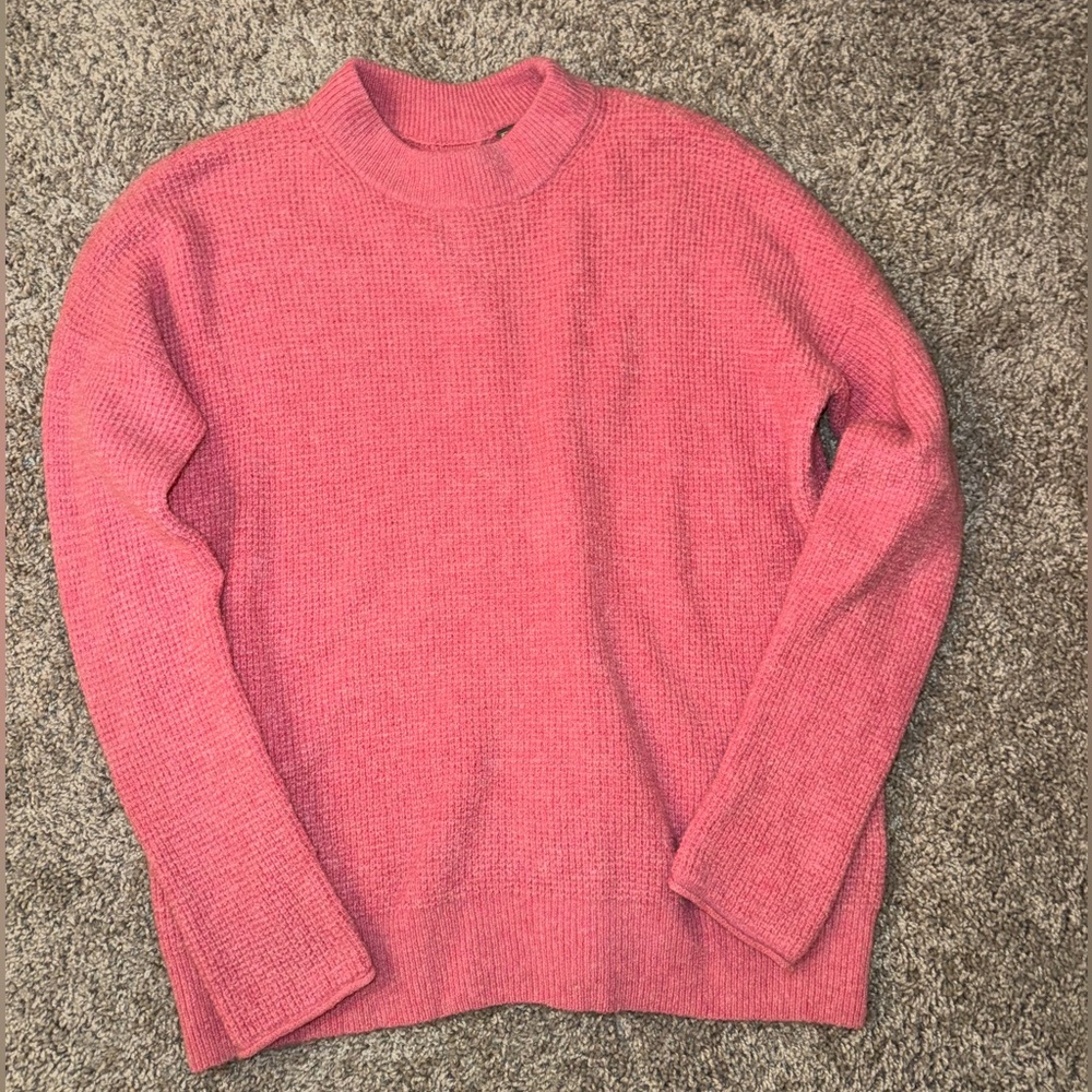 Cozy Pink Knit Sweater Point Sur by J Crew